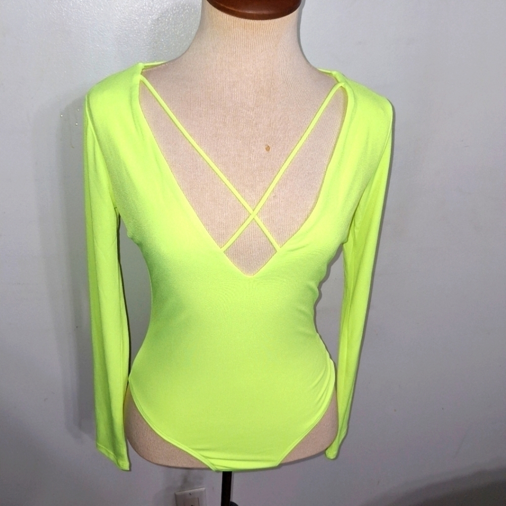Fashion Nova- Lemon 🍋 Lime Bodysuit- W Sz Small